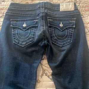 True Religion Brand Jeans cropped straight leg, rhinestone 26